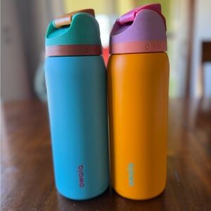 Owala Blue and Orange Water Bottles